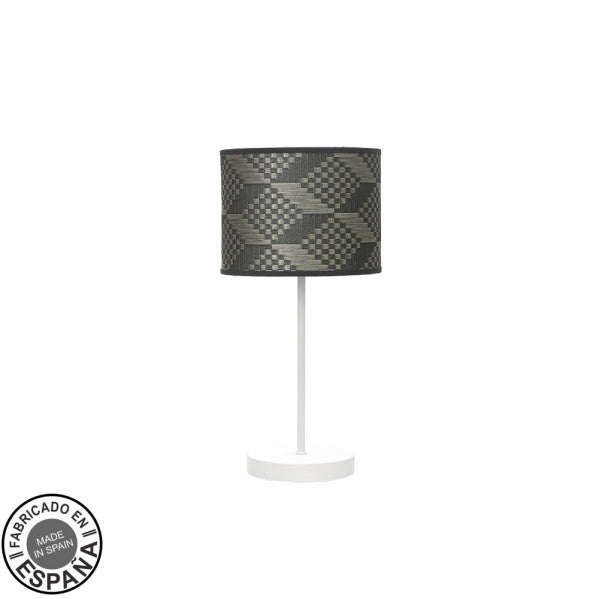 Sobremesa Moda Blanco/Gris E14 de Fabrilamp, diseño moderno y elegante para tu hogar. Compra en luzguru.com