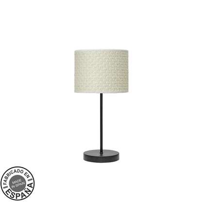 Lámpara de sobremesa MODA Fabrilamp / Abrila con cañizo blanco, ref. 212470059