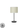 Lámpara de sobremesa MODA Fabrilamp / Abrila con cañizo blanco, ref. 212470059