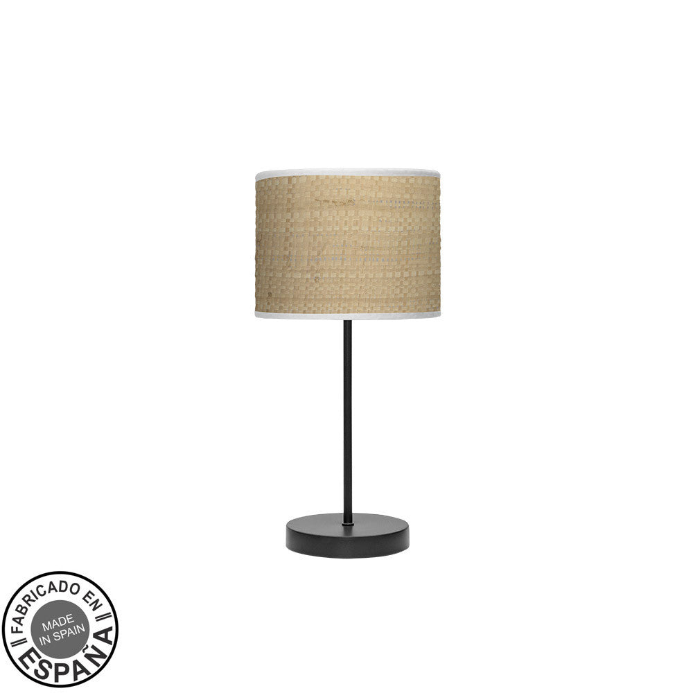 Lámpara de mesa MODA Fabrilamp / Abrila con cañizo claro, ref. 212470069