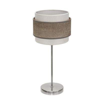 Lámpara de sobremesa Myriam Fabrilamp / Abrila madera gris y níquel 177671083
