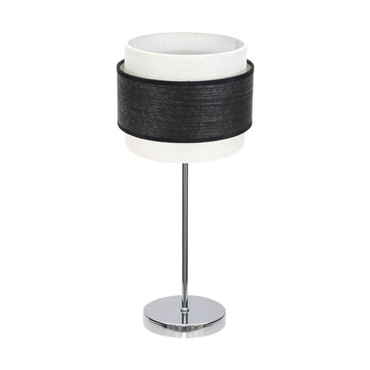 Lámpara de mesa Myriam Fabrilamp / Abrila diseño moderno madera negra y cromo, referencia 177671009