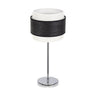 Lámpara de mesa Myriam Fabrilamp / Abrila diseño moderno madera negra y cromo, referencia 177671009
