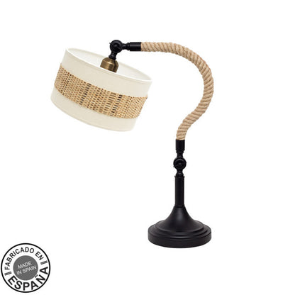 Sobremesa Nicaragua 1xe27 Negro/Blanco/Natural de Fabrilamp. Diseño elegante y moderno para tu hogar.