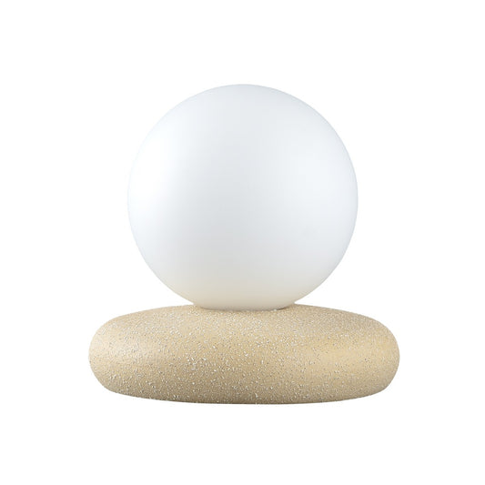 Lámpara de Sobremesa Nido 14 cm Cerámica Arena y Cristal Opal Alemar - vista principal | AJP / Alemar