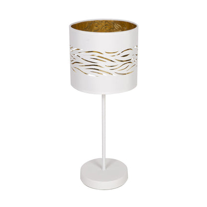Lámpara de mesa Niebla Fabrilamp / Abrila diseño moderno blanco y oro, Ref. 157771075