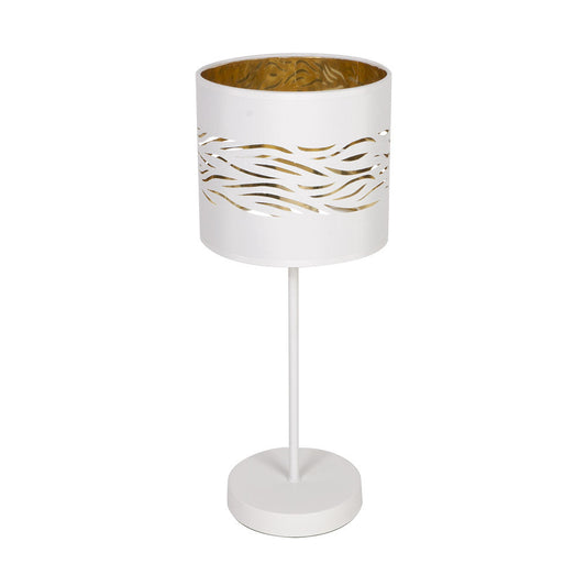 Lámpara de mesa Niebla Fabrilamp / Abrila diseño moderno blanco y oro, Ref. 157771075