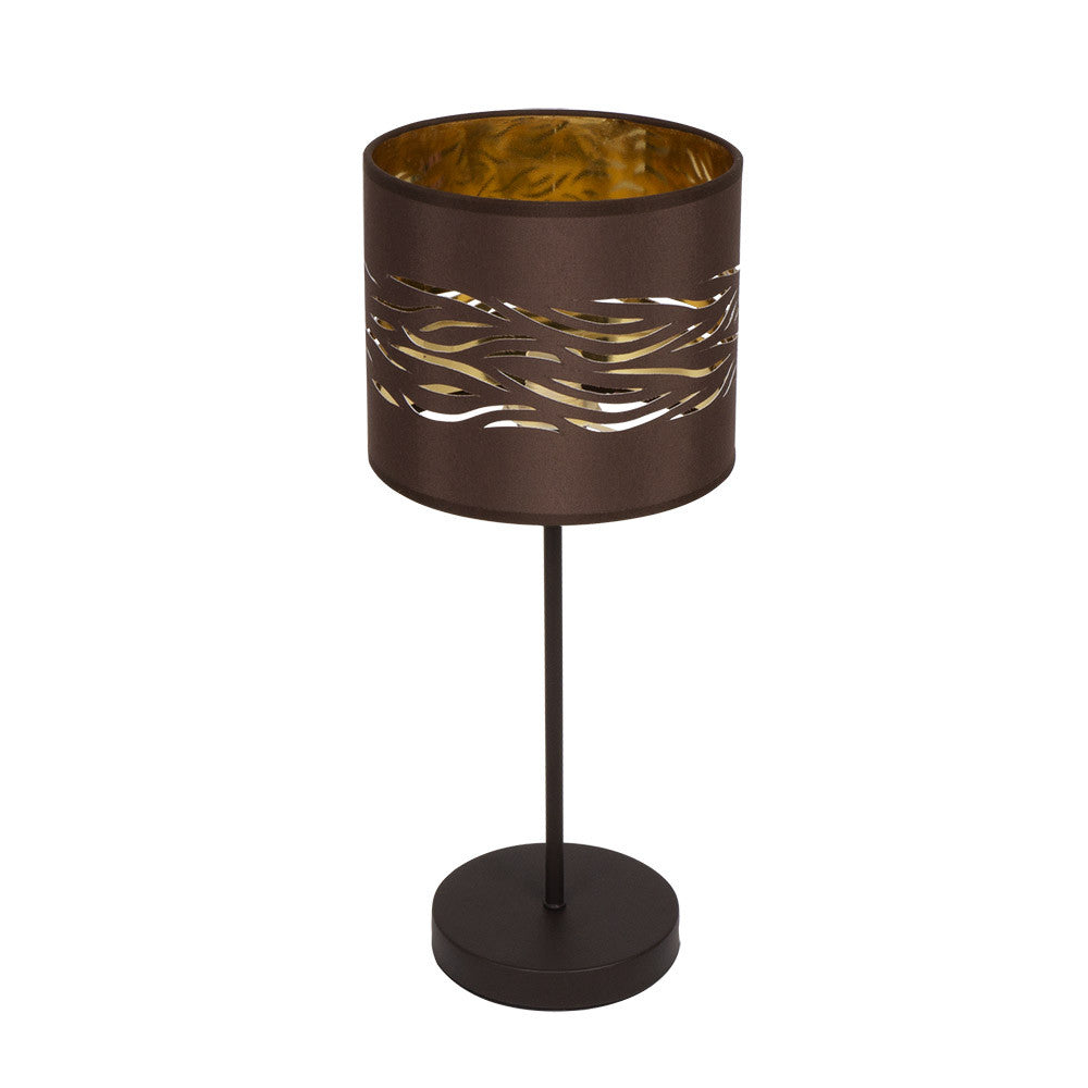 Lámpara de sobremesa Niebla Fabrilamp / Abrila marrón y oro, referencia 157771077