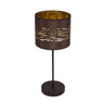 Lámpara de sobremesa Niebla Fabrilamp / Abrila marrón y oro, referencia 157771077