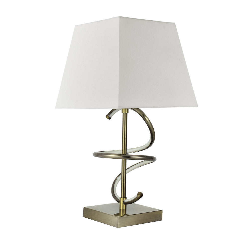 Lámpara de sobremesa Nueva York Fabrilamp / Abrila 153972014 con diseño en cuero