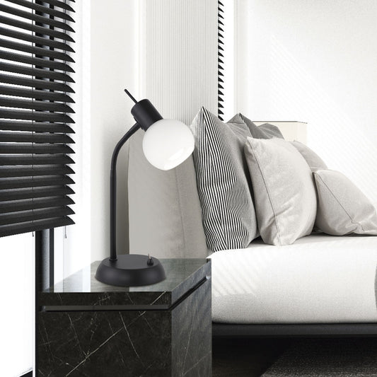 Lámpara sobremesa Opal Negra AJP/Alemar Ref. 11123 - Medidas: [inserta medidas aquí] - luzguru.com
