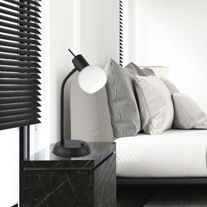 Medidas Lámpara Sobremesa Opal Negra AJP/Alemar Ref. 11123 - luzguru.com
