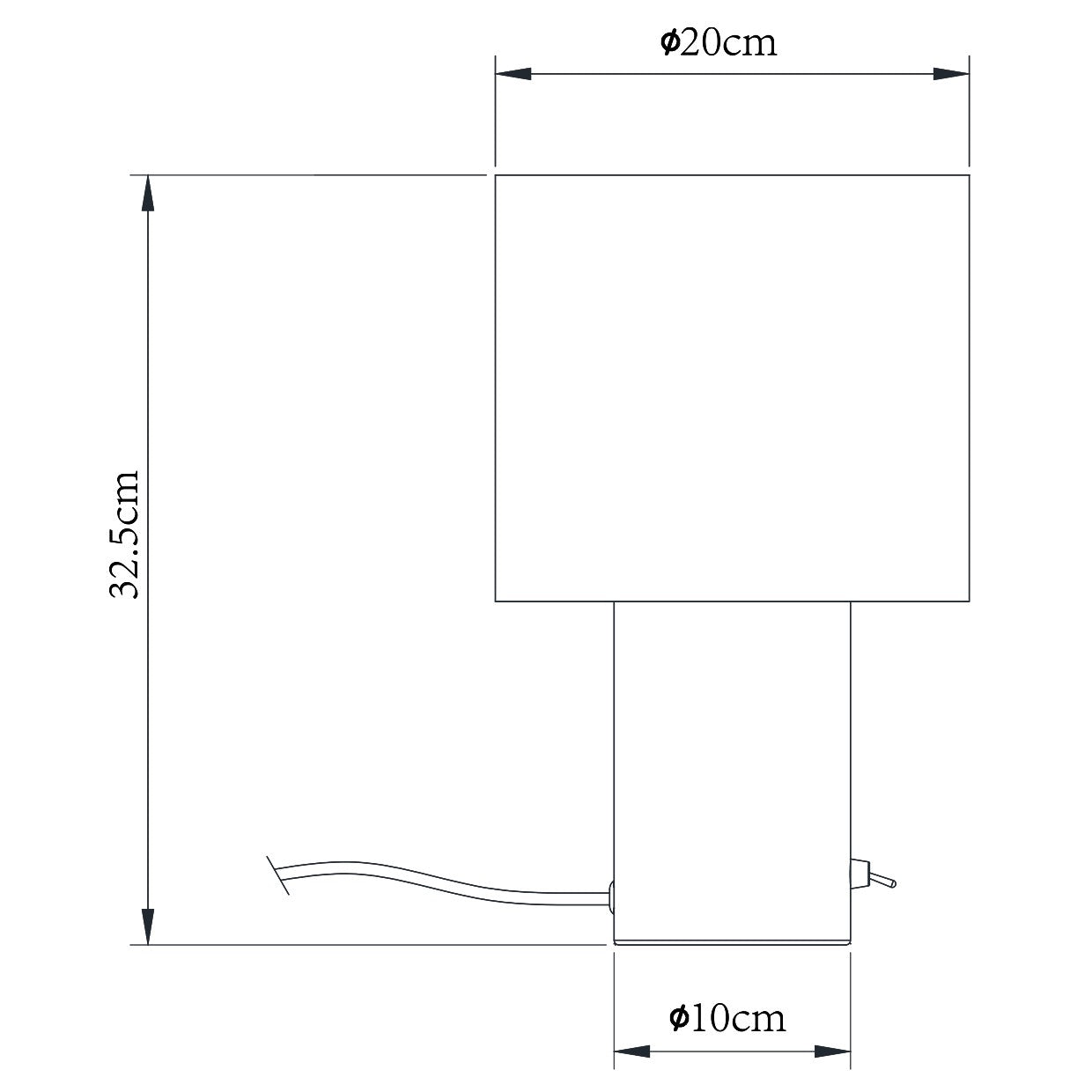 Sobremesa Oria Latón AJP/Alemar (Ref. 11629): Dimensiones detalladas. Elegancia atemporal para tu hogar.  Compra ahora en luzguru.com
