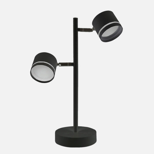 Lámpara de Sobremesa Ortiga 2 Luces LED Negro Orientable Fabrilamp - vista principal | Fabrilamp / Abrila