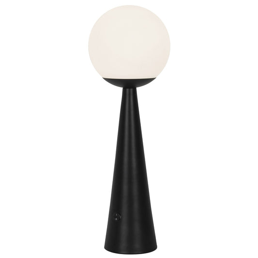Lámpara de Sobremesa Patrick 46 cm Negro y Opal Alemar - vista principal | AJP / Alemar