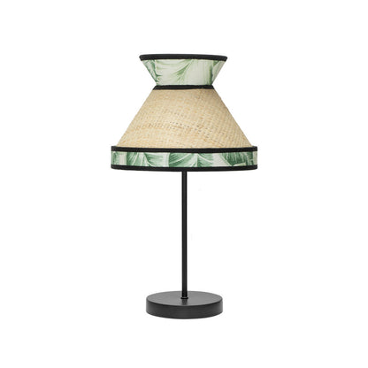 Lámpara Constantinopla Fabrilamp / Abrila textil beis y verde, Ref. 248871006