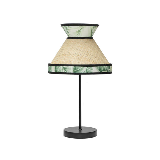Lámpara Constantinopla Fabrilamp / Abrila textil beis y verde, Ref. 248871006