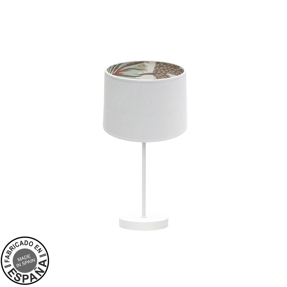 Lámpara Sobremesa Tunez Fabrilamp / Abrila Blanca Estampada Ref 225171001