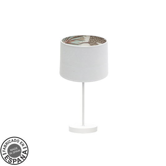 Lámpara Sobremesa Tunez Fabrilamp / Abrila Blanca Estampada Ref 225171001