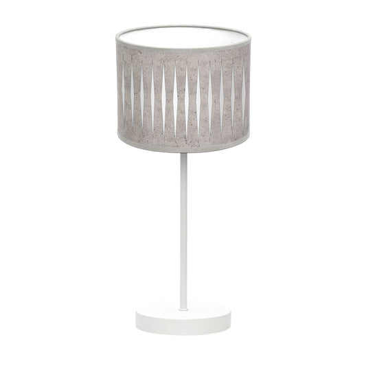 Lámpara de Sobremesa Piron Textil Blanco y Cemento Fabrilamp / Abrila 177271028
