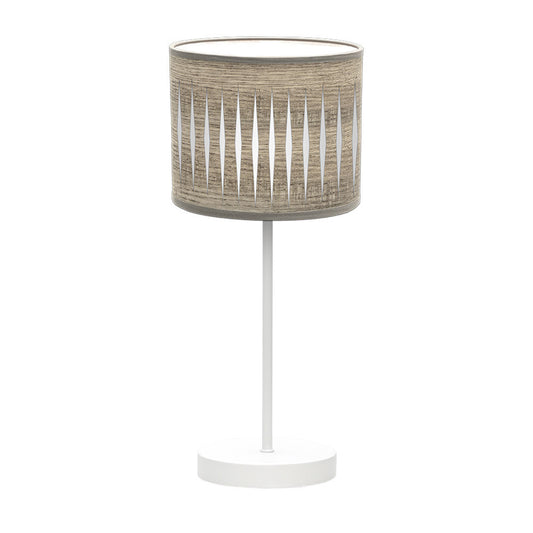 Lámpara de sobremesa Piron Fabrilamp / Abrila moderna en madera gris y blanca, ref. 177271083