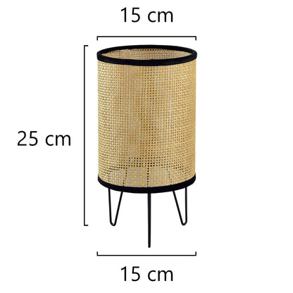 Medidas Sobremesa Polo Rejilla Marrón Negra AJP/Alemar Ref. 11373 - LuzGuru.com
