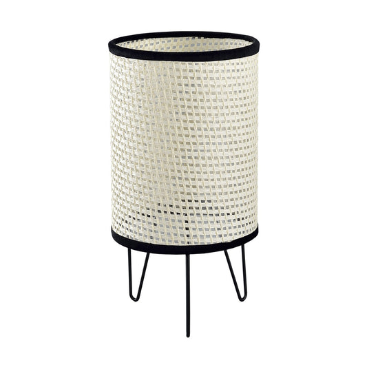 Lámpara de Sobremesa Polo Rejilla Natural 29 cm Negro Alemar - vista principal | AJP / Alemar