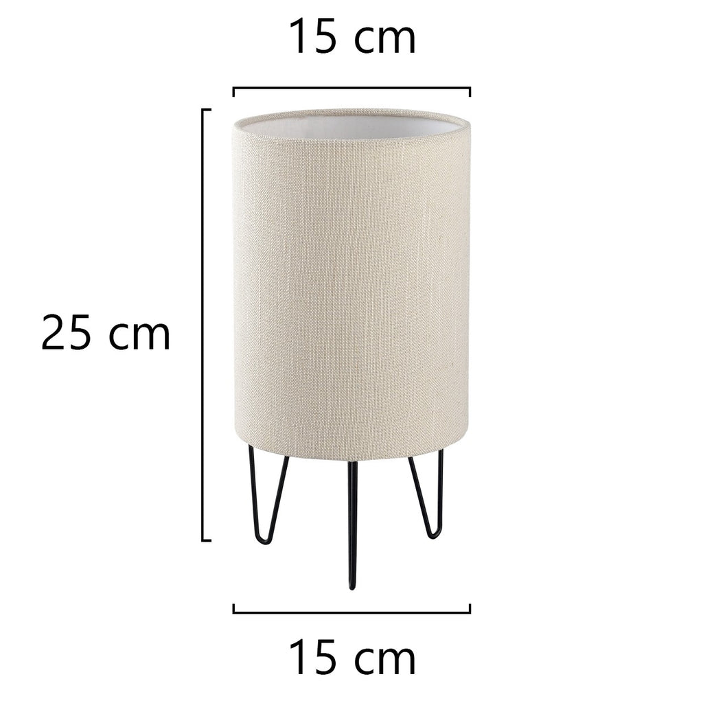 Medidas Sobremesa Polo Beige AJP/Alemar Ref. 11371 - LuzGuru.com
