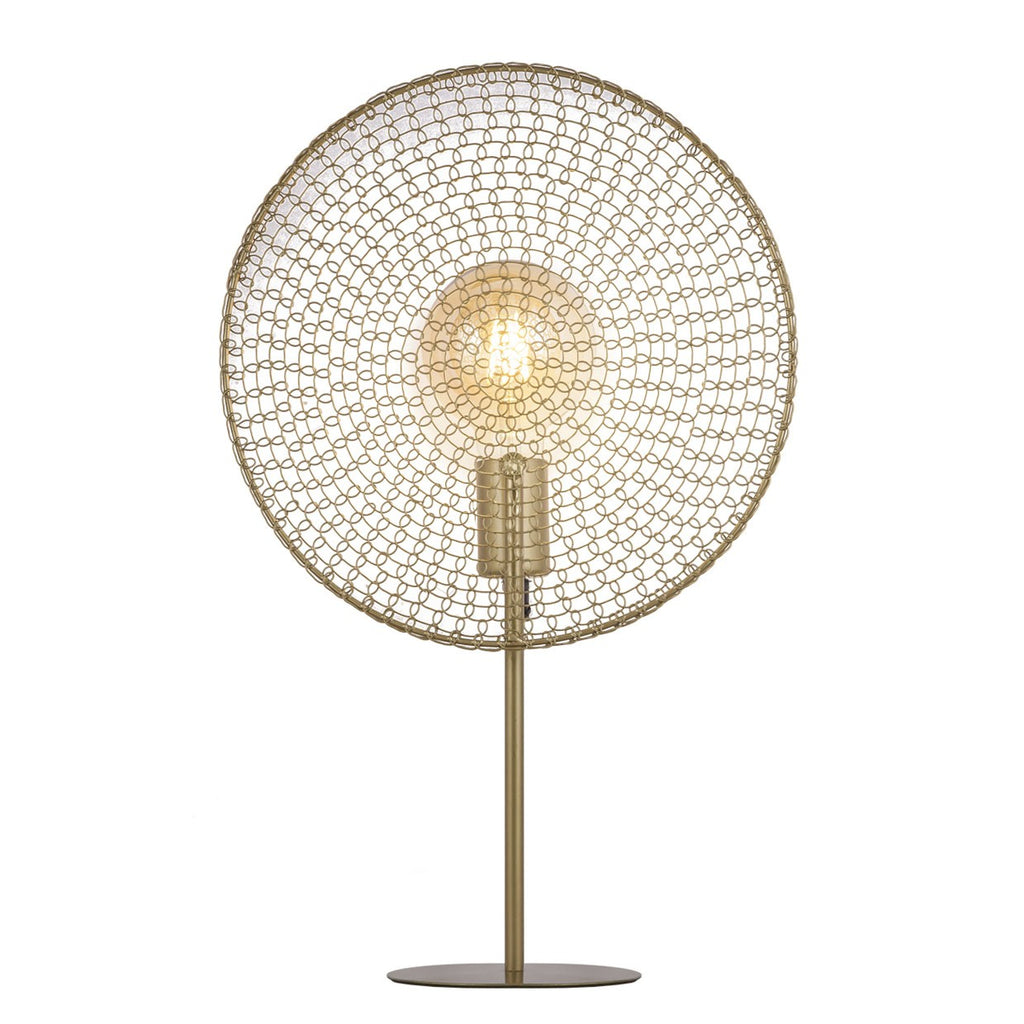 Sobremesa Portals Oro AJP/Alemar (Ref. 10754): Dimensiones detalladas. Elegancia dorada para tu hogar.  Compra en luzguru.com
