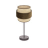 Lámpara de mesa Reyes Fabrilamp / Abrila con diseño natural y textil marrón, referencia 177471002