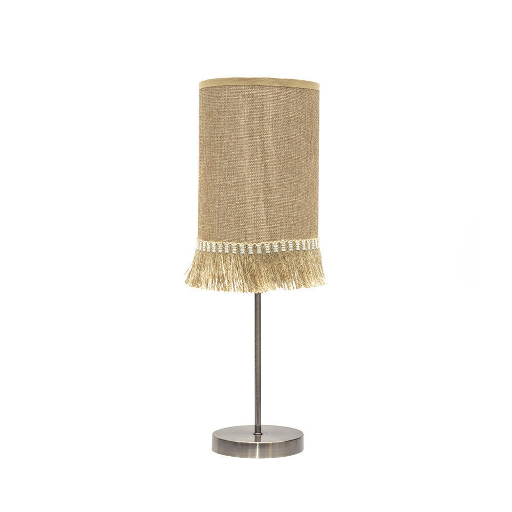 Lámpara sobremesa Sibila de Fabrilamp / Abrila, modelo 186371014, en color cuero/arena