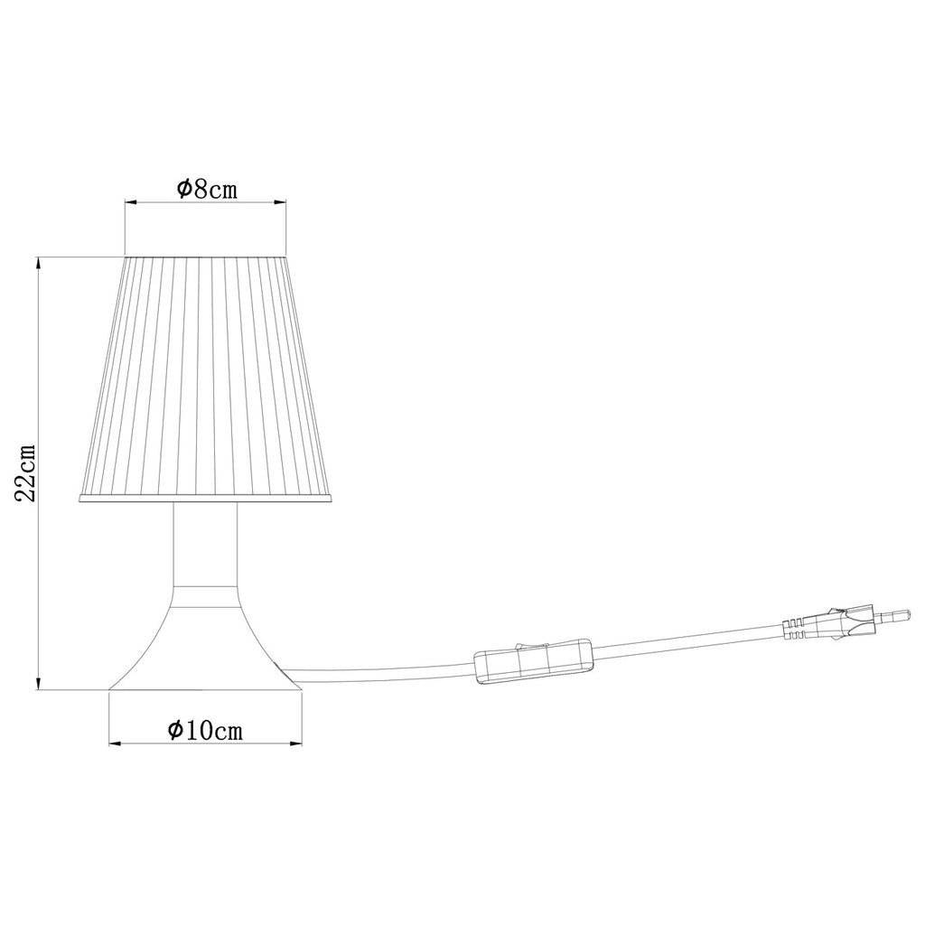 Sobremesa SIOBAN Negra AJP/Alemar (Ref. 11389): Dimensiones detalladas.  Diseño moderno, envío rápido. LuzGuru.com
