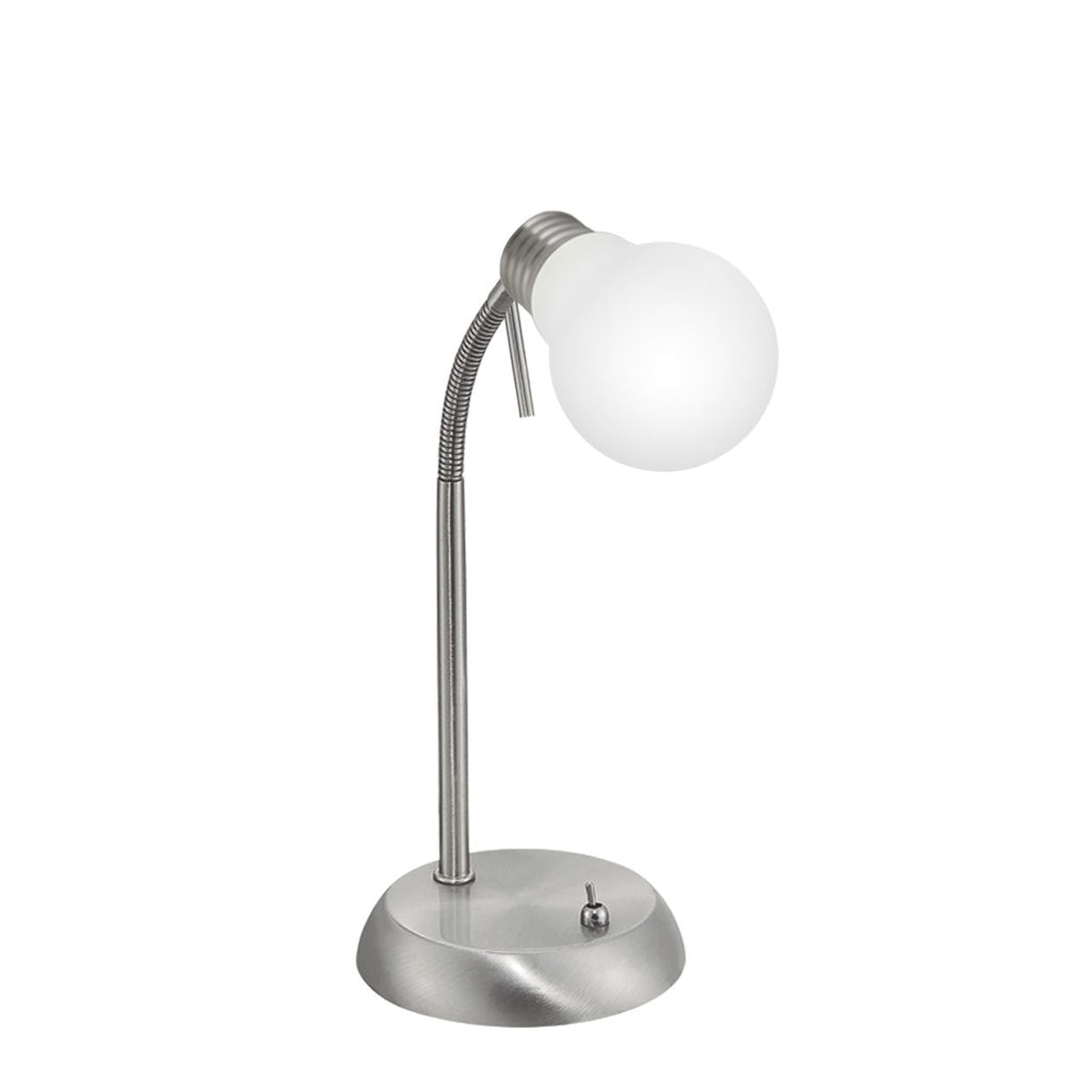 Lámpara sobremesa Sique AJP/Alemar 10724: Medidas detalladas. Elegante diseño en níquel satinado, metal y cristal. Envío rápido y garantía.  Luzguru.com
