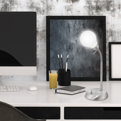 Sobremesa Sique Níquel Satinado AJP Alemar 10724 - Medidas lámpara sobremesa diseño único metal cristal luzguru.com
