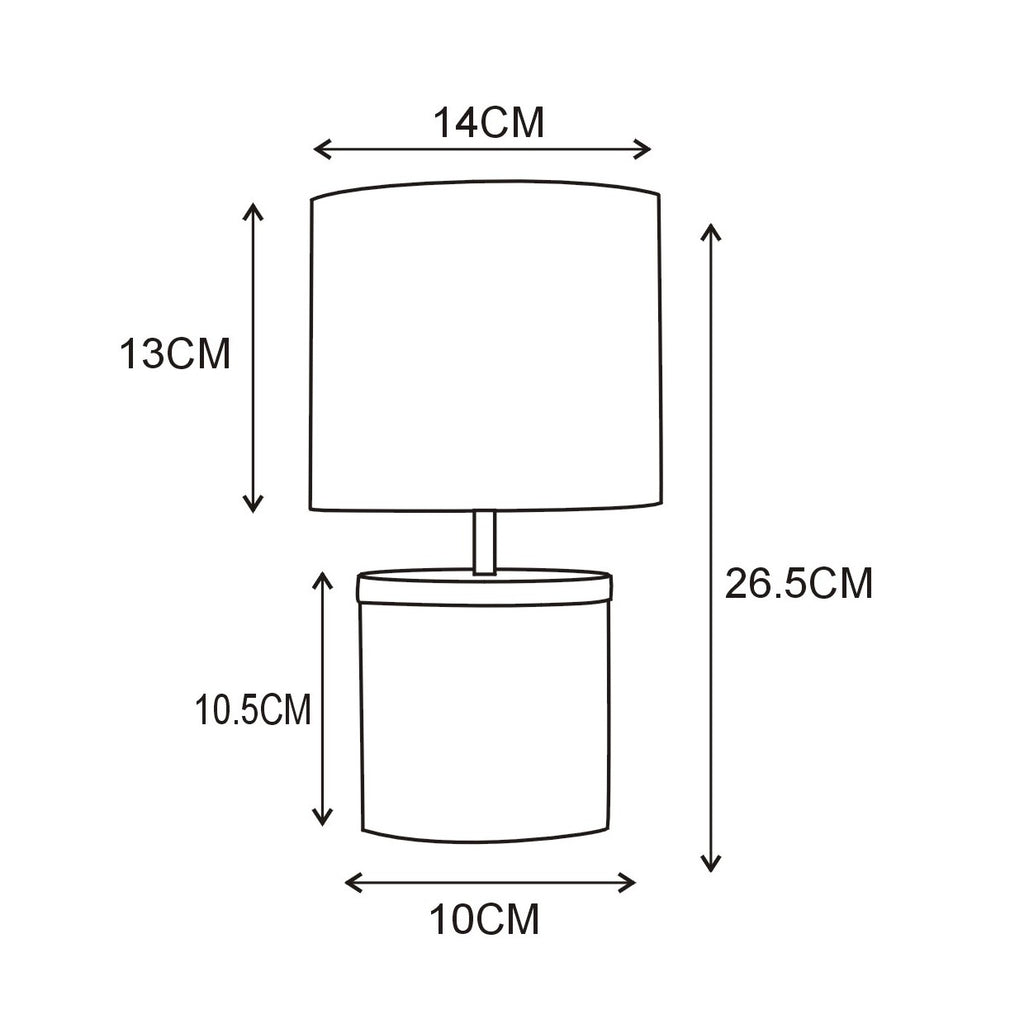 Sobremesa Tirol Gris AJP/Alemar (Ref. 11648): Dimensiones detalladas.  Elegancia y modernidad para tu hogar.  Compra ahora en luzguru.com
