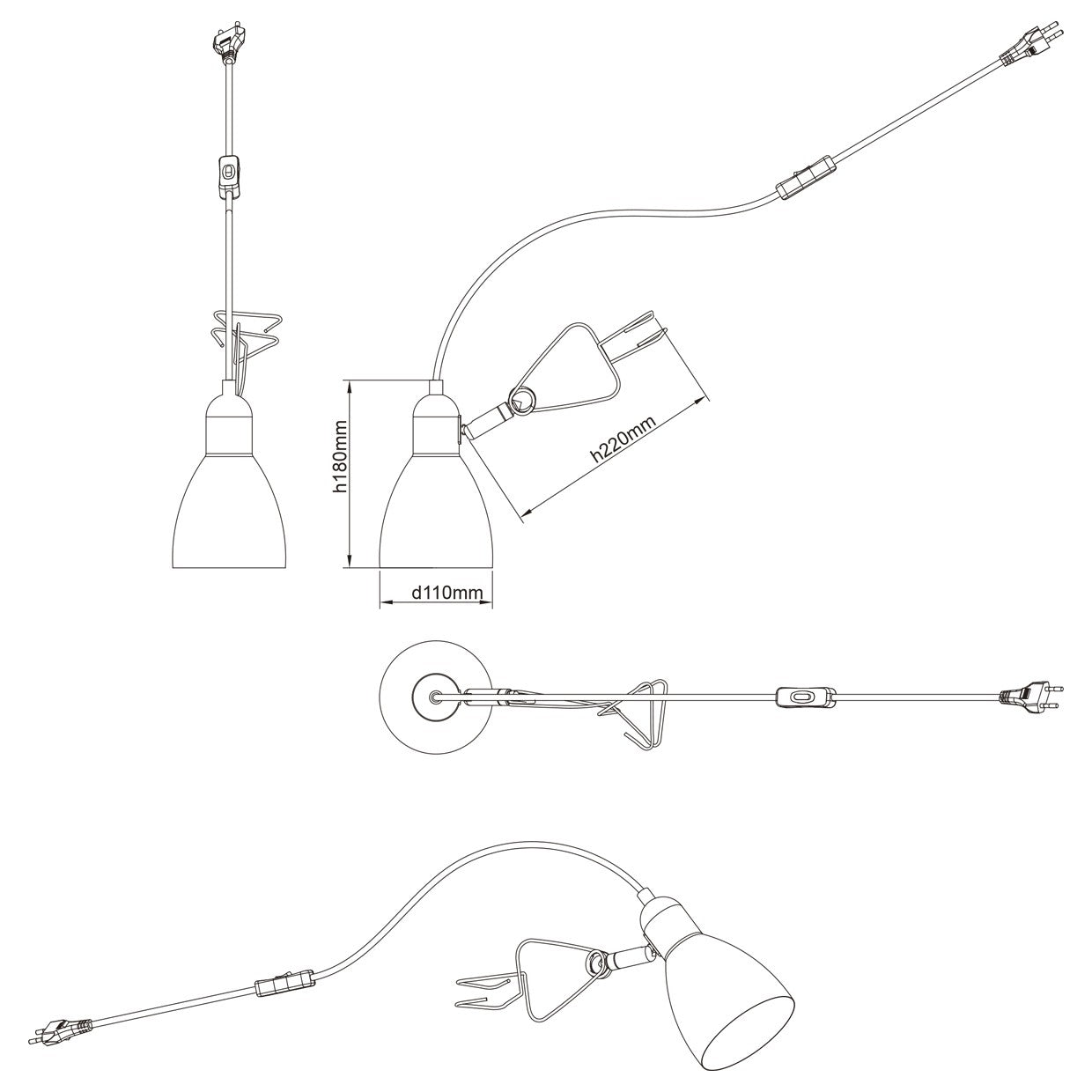Flexo sobremesa Tulum AJP/Alemar (Ref. 11390) - Medidas: [inserta medidas aquí] - Iluminación moderna para escritorio, luzguru.com
