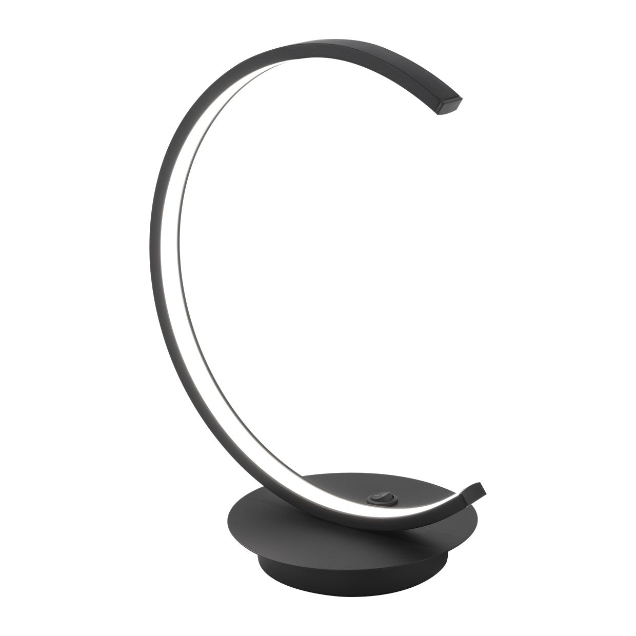 Dimensiones Sobremesa LED Uber Negra Mate 8W AJP/Alemar (Ref. 60424) - LuzGuru
