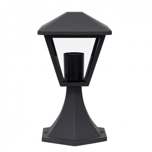 Sobremuro pequeño Dornela gris oscuro IP44 de Fabrilamp, ideal para iluminación exterior.