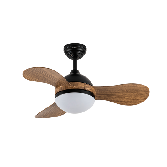 Solido Ventilador de Techo DC Silencioso Madera y Negro Fabrilamp / Abrila - vista principal | Fabrilamp / Abrila · Ref. 213591328