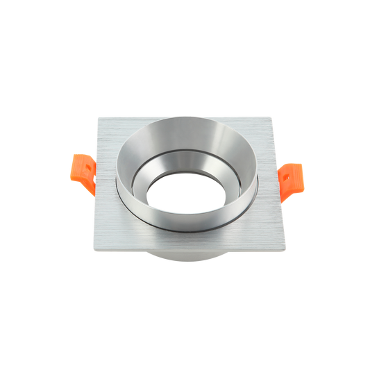 Empotrable Orientable de Techo Doong Cuadrado GU10 Aluminio Cromo Fabrilamp - vista principal | Fabrilamp / Abrila · Ref. 14358CU70