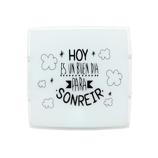 Plafón Moderno Bombilla Sonrisas Blanco – vista principal · Ref. 115483001