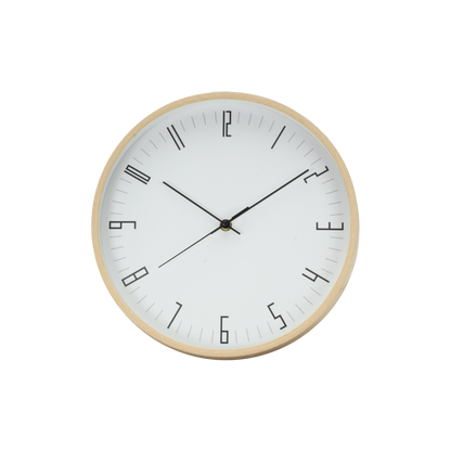 Reloj de Pared Spider 30 cm Movimiento Continuo Blanco y Madera Fabrilamp - vista principal | Fabrilamp / Abrila · Ref. 234813085