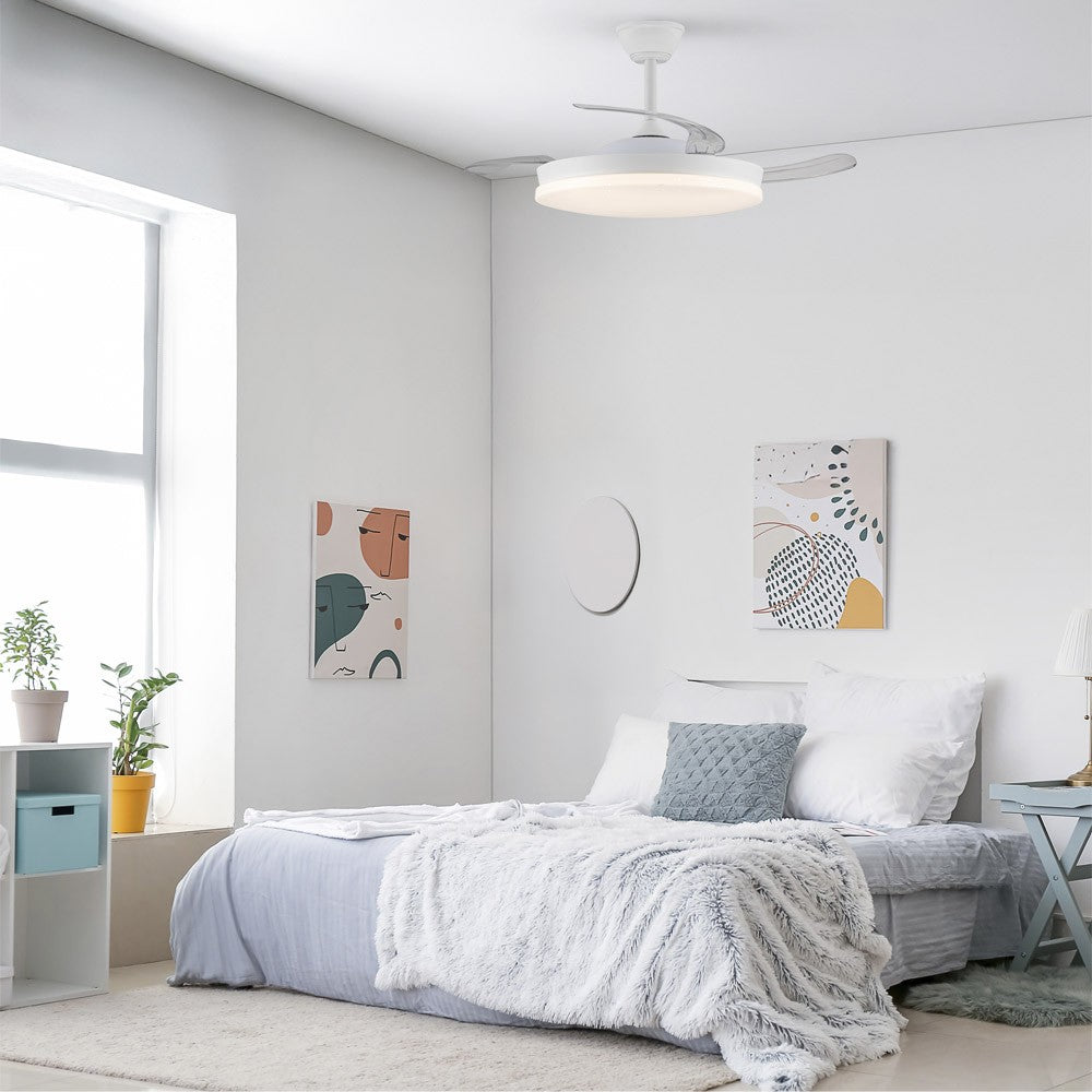 Ventilador de techo fabricado en Acero color Blanco