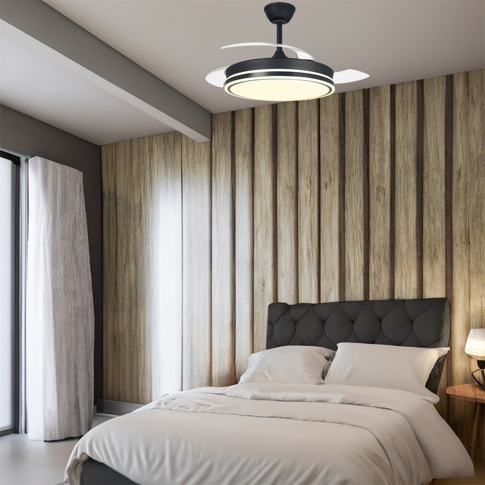 Ventilador fabricado en ABS y metal color negro