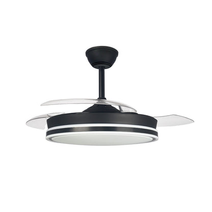 Ventilador de Techo con Luz Supereco Negro 45W Aspas Retráctiles CristalRecord - vista principal | CristalRecord