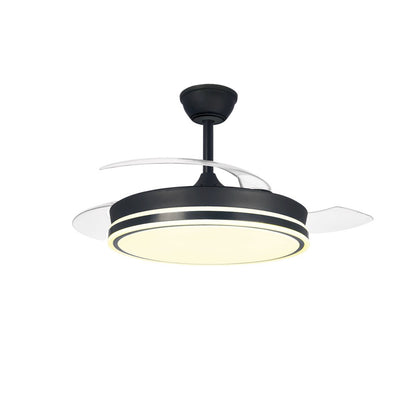 Elegante ventilador negro ideal para dormitorio