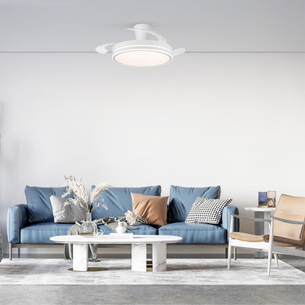 Ventilador Supereco Long fabricado en Acero color Blanco con aspas de PC