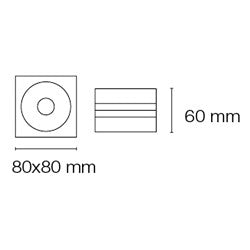 Foco Panamá fabricado en Aluminio color plata