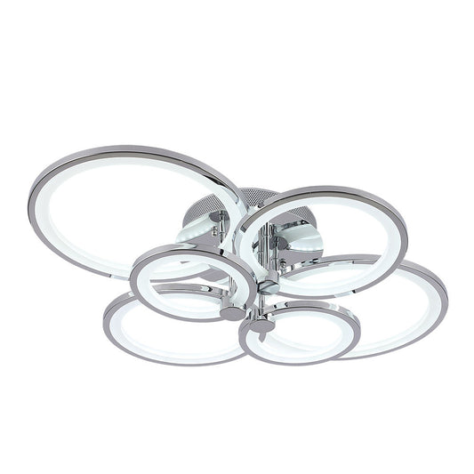 Plafón Moderno LED Sydney Cromo – vista principal · Ref. 155986020