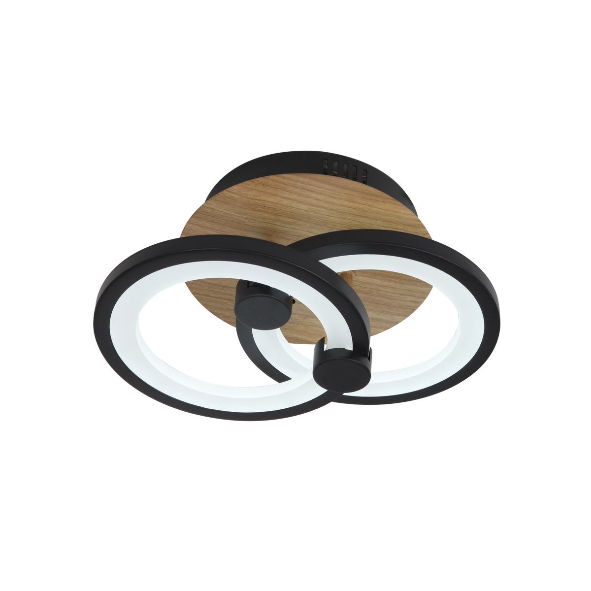Plafón Moderno LED Sydney Negro / Madera Oscura – vista principal · Ref. 155982084